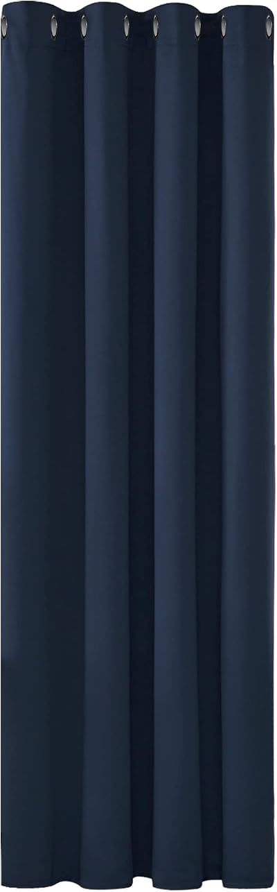 Deconovo Navy Blue Blackout Curtain Panel Eyelet 52x63 Ready Made