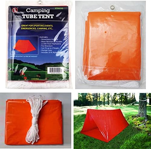 2 Persons Tube Tent Emergency Survival Hiking Camping Shelter Outdoor Portable