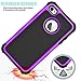 Tekcoo Compatible for iPhone 5S Case/iPhone SE Case/iPhone 5 Case, [Tmajor Series] [Purple/Black] Shock Absorbing Hybrid Defender Rugged Cover Skin Shell Hard Plastic Outer & Rubber Silicone Inner