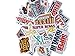 Cooryslee Car Stickers Decals Pack 50 Pieces Super Bowl Bumper Stickers