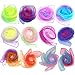 HOOPE 12pcs Dance Scarves Magic Square Juggling Silk Magic Tricks Performance Props Accessories Rhythm Band Scarf 24 by 24 Inches 12 Gradient Color, Great for Play or for Kids Therapy