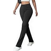 Avanova Womens Stretchy Work Dressy Casual Pants Straight Leg High Waisted Trouser Slacks