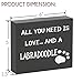 JennyGems Labradoodle Mom Gift - All You Need is Love and a Labradoodle Wooden Sign - Funny Labradoodle Owner Decor, Wall Art or Shelf Display, Made in USA