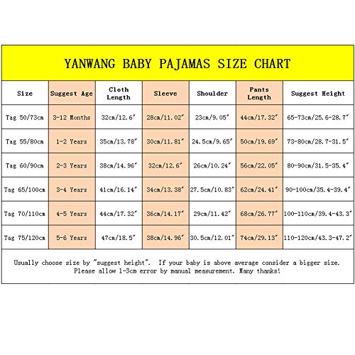 YANWANG-100-Organic-Cotton-Baby-Boys-Girls-Pajamas-Set-Long-Sleeve-Sleepwear3M-6T