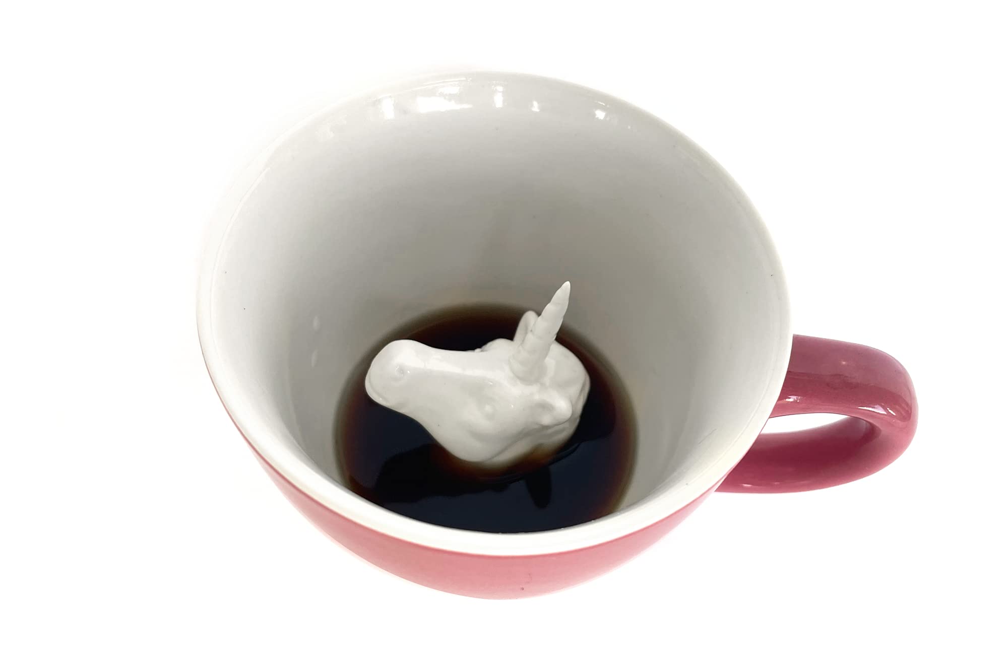 CREATURE CUPS Unicorn Ceramic Cup (325 ml, Magic Blue) | Hidden Animal Inside | Gift for Fantasy & Horse Lovers