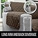 Sofa Shield Recliner Slip Cover with Patented Strap, Cushion Protector, Reversible Stain and Dog Tear Resistant Slipcover, Quilted Microfiber 28” Seat, Washable Covers for Dogs Pet Kids Charcoal Linen
