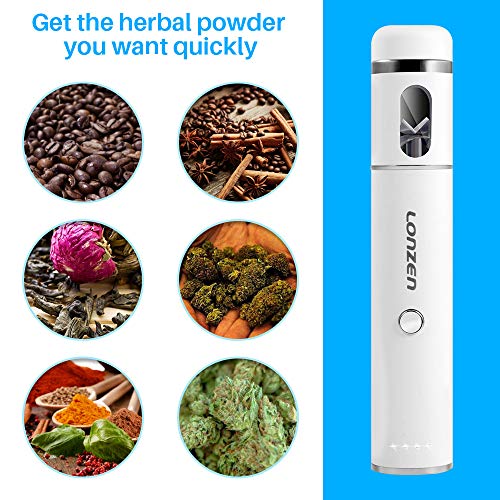 Rechargeable Electric Dry Herb Grinder LONZEN 2018 Best Design. Crush