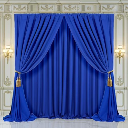 ShinyBeauty X Royal Blue Backdrop Curtains