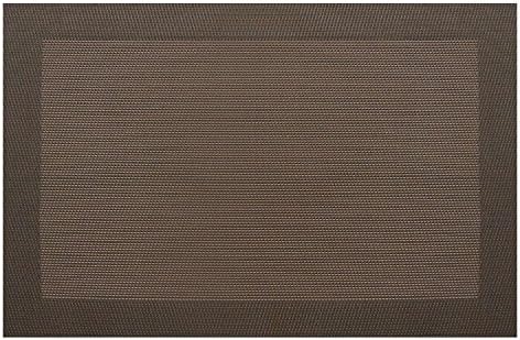 Snap Drape Reno Cityscape Washable 13” x 18” PVC Placemats, Set of 4, Chocolate