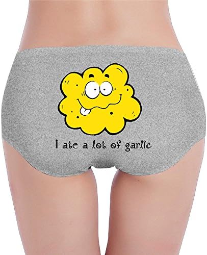 BMCHEERY Womens Farted I Ate A Lot Of Garlic Cotton Low Waist Brief Ash