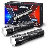 RECHOO Tactical Flashlights 2 Pack, Bright Zoomable