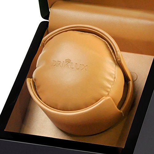 Driklux Automatic Single Watch Winder for Rolex with Quiet Motor,Premium Solid Wood Exterior and Soft Flexible Watch Pillows of Brown Leather