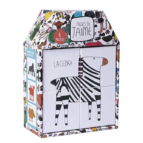 APLI Kids 18314 - Puzzle 4 Cubi per Formare 6 Animali di Qualcosa di Jaime