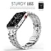 MoKo Compatible Band Replacement for Apple Watch 38mm 40mm Series 4/3/2/1, Stainless Steel Metal Replacement Smart Watch Strap Bracelet - Silver (Not Fit iWatch 42mm 44mm)
