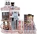 Sorbus Rotating Makeup Organizer Station Nail Bar, 360° Rotating Adjustable Carousel with Tray for Cosmetics, Skincare, etc — Great for Vanity, Bathroom, Bedroom (Adjustable Carousel Station - Pink)