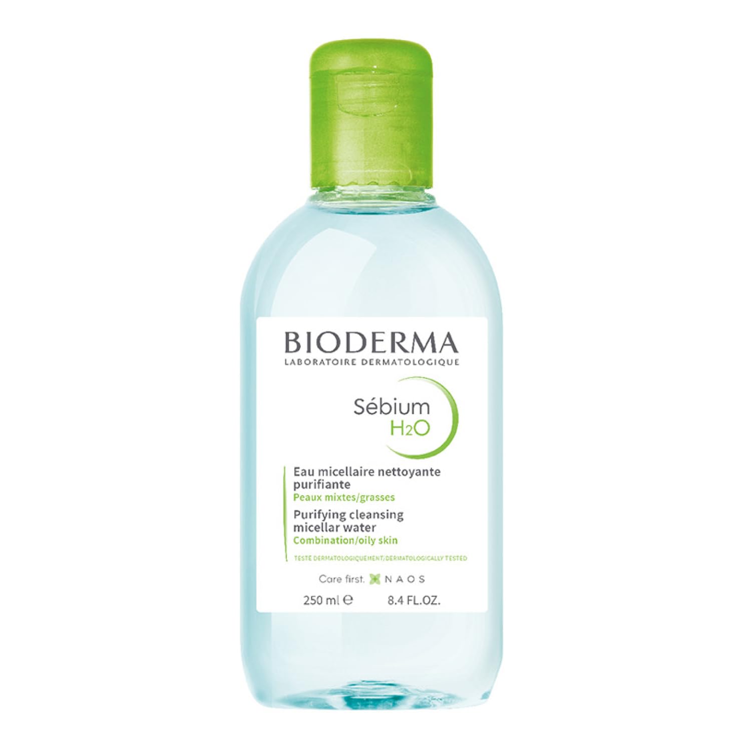 Bioderma Sébium H2O - Purifying Micellar Water for Oily, Combination & Acne Prone Skin, Cleanser Removes Impurities, Pollution & Pollen, Gentle Makeup Remover, 250ml