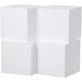 Crafare 4 Pack Craft Foam Blocks 6x6x6in Polystyrene Brick for Arts School | Perfect for school projects, sculptures, floral arrangements, modeling.