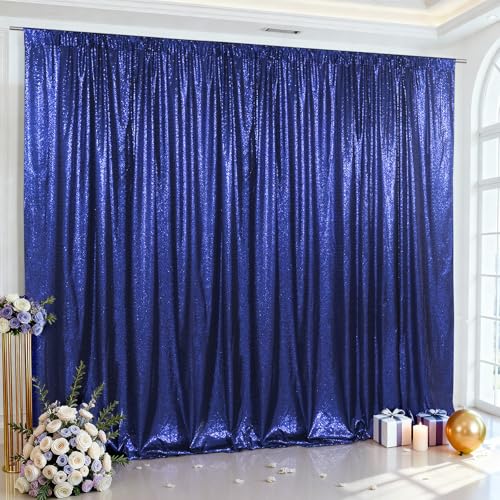 SquarePie 10x10ft Navy Blue Sequin Backdrop