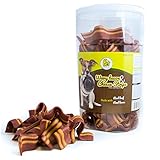 [Made in USA] Wavy Bacon & Cheese Strips - 3.5 Pound Tub Dog Treats by Pet Magasin