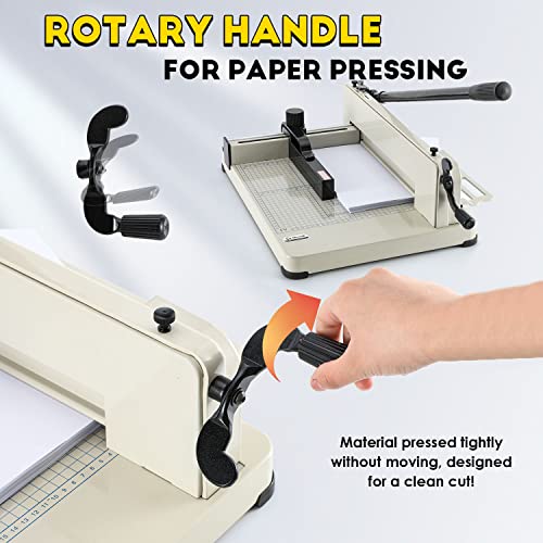 CGOLDENWALL Paper Cutter, Industrial Guillotine, 0.03 mm Precision Cutting Precision, 400 Sheets - 4 cm Maximum Cutting Thickness, Suitable for Office, Production, Leather Fabrics