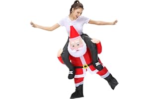 MROMT Inflatable Santa Claus Costume for men Xmas Santa Suit Blow Up Costume Adult Christmas Suit