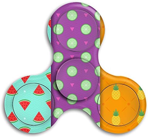 Fruit Watermelon Lemon Pineapple Fidget Spinner Hand Toy Stress Reducer For Work School Class High Speed 360 Triangle Finger For Focus,ADHD Anxiety Autism For Adult Children Kids Men Women Teenager