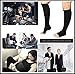 Open toe Toeless Compression Socks 3 Pairs for Women Men 15-20 mmHg Support Stockings Running Travel Pregnancy (L/XL, Nude)