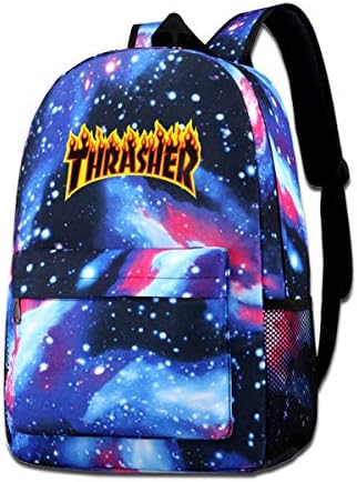 Thra-Sher Logo Star Sky Shoulder Bag Unisex Backpack Student Bookbags For Big Boys Girls