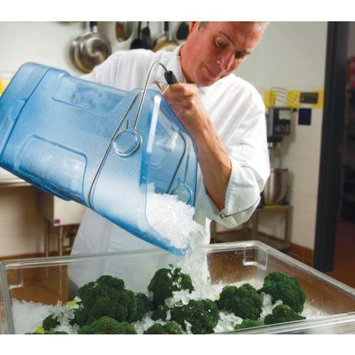 Rubbermaid 9F53 5.5 gallon Capacity, 10.5" Length x 13.3" Width x 17.8" Height, Transparent Blue Color, Safe Ice Tote - Thumbnail 6