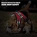 Pawaboo Dog Vest Harness Pet Harness, Adjustable Duarable Heavy Duty Fabric Soft Padded Reflective Dog Vest Harness with Handle on Top for Pet Dog Training Walking, Medium Size, Red
