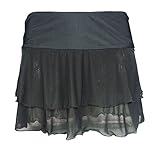 Cocoship Women's Tiered Skirted Bikini Bottom Smoothies Lambada Mesh Cover Up Skirt Swimdress(FBA)