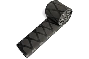 JZTANG 3.3 FT Dia 2'' Fishing Rod Shrink Wrap Tubing Heat Shrink Grip Non Slip Waterproof Hand Grip Wrap, Black
