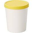 Tovolo Sweet Treat, Reusable Ice Cream Container for Homemade Ice Cream, Lemon - 1 Quart Stackable Storage Tubs with Silicone Lids for Freezer - BPA-Free & Dishwasher-Safe