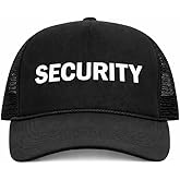 Veracco® Black Security Trucker Hat, Patriotic Mesh Back Cap with Adjustable Snapback