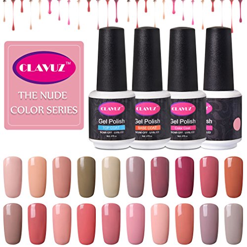 CLAVUZ Gel Nail Polish Soak Off UV LED Gel Nail Lacquer Salon Beauty Nail Art Manicure 8ml