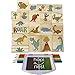 Hapinest Dinosaur Stamp and Sticker Activity Set for Kids Boys and Girls Gifts Ages 4 5 6 7 8 9 10 Years Old