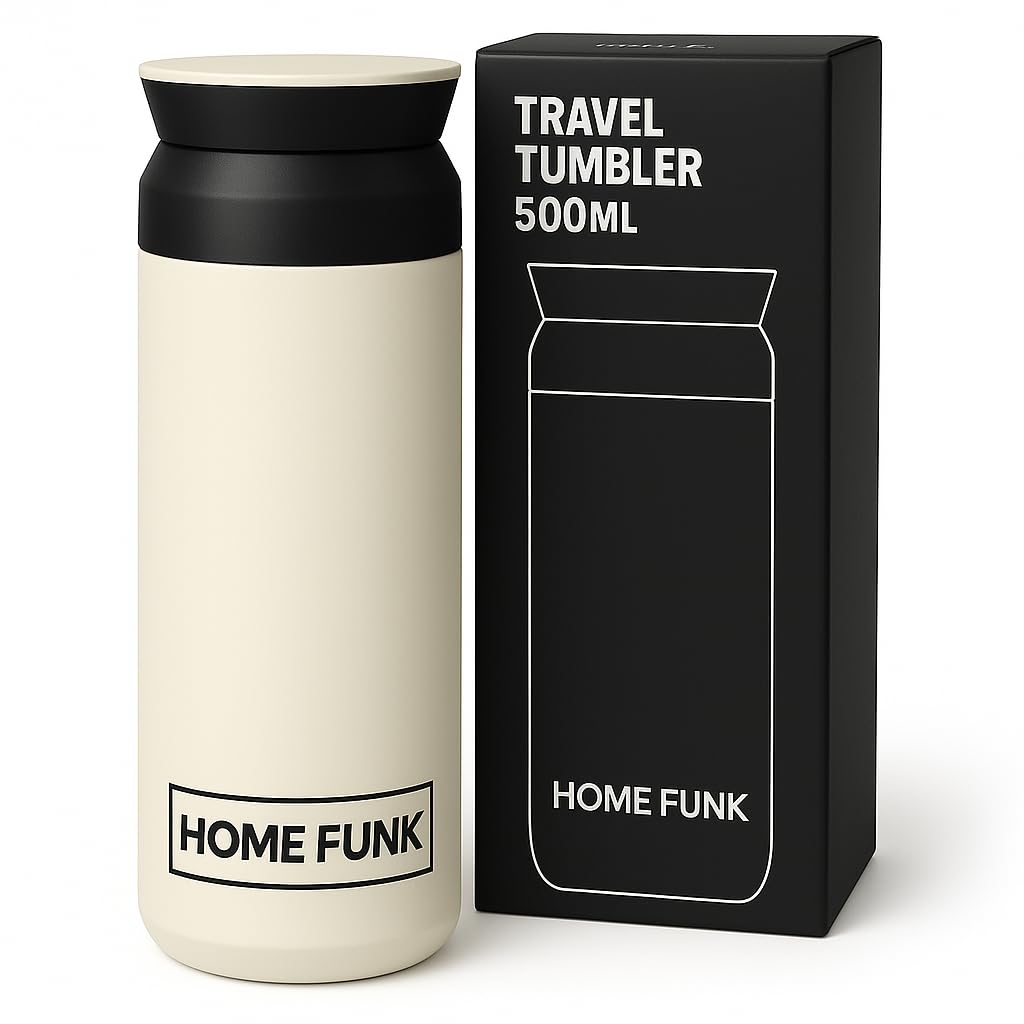 HOMEFUNK™ - Hot Water Flask for Hot and Cold Drinks Water Bottle Flask Stainless Steel 500ML Baby Bottles Thermal (Cool Magnolia)