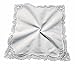 Sweet Heart Wedding Embroidery Lace Handkerchief for Bride & Ladies/White, A004