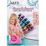 Alex Spa Sketch and Sparkle Tattoo Pens Girls Fashion Activity