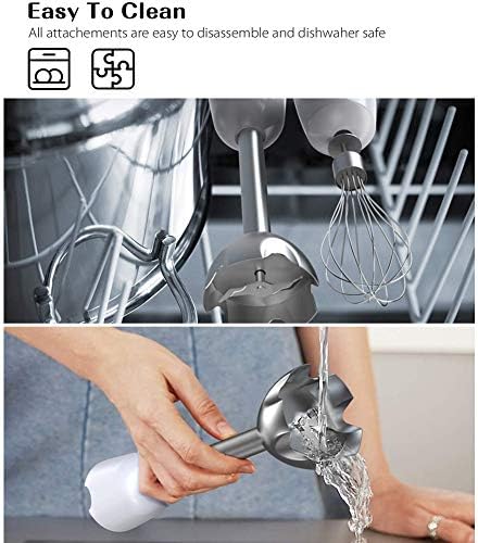 イマージョンハンドブレンダーは 強力な変数は ステンレス製のターボ設定 人間工学に基づいたハンドルと多目的ハンドミキサー純銅モーターとコントロールを迅速化 B087r6g1cn 8 145円