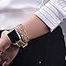 iitee Double Tour Christmas Shiny Glitter Power Leather Bling Luxury iWatch Band Wristwatch Bracelet Strap Belt (38mm Gold)
