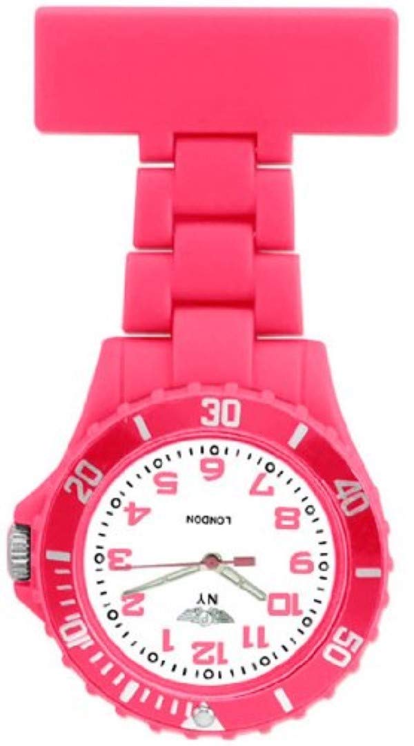 Prince London Plastic fob Watch - Rubberised Material - Hot Pink