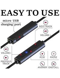 Auriculares Bluetooth con micrófono IPX5, impermeables, estéreo, resistentes al sudor, para gimnasio, correr, entrenamiento, 8 horas de batería, cancelación de ruido