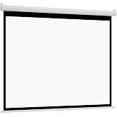 VEVOR Manual Projector Screen, 72 inch 4:3 4K 1080 HD Retractable Pull Down Projector Screen, Wall Mounted Movie Projection with Pull Rope, Portable Display Projectoin for Family Home Office Theater