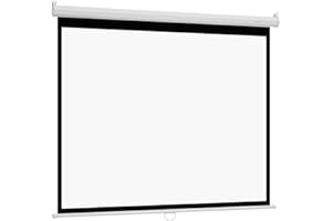 VEVOR Manual Projector Screen, 72 inch 4:3 4K 1080 HD Retractable Pull Down Projector Screen, Wall Mounted Movie Projection w