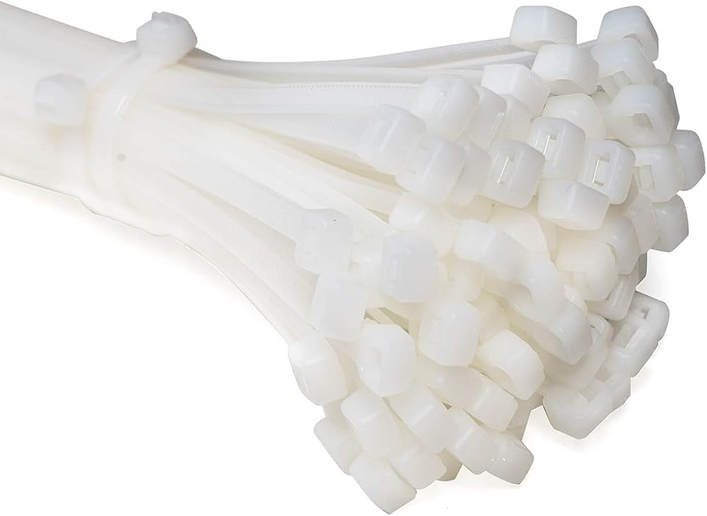 ERKO Cable Ties Clear 360 x 4.8 mm 100 pcs UV Resistant 51 lbs