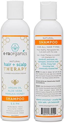 Sulfate Free Shampoo For Itchy Scalp Moisturizing Shampoo For Dry Itchy Scalp Damaged Frizzy Oily Hair With Aloe Vera Manuka Honey More Ph Balanced Paraben Free 8oz Era Organics