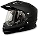 AFX FX-39 Unisex-Adult Full-Face-Helmet-Style Dual Sport Helmet (Flat Black, X-Large)