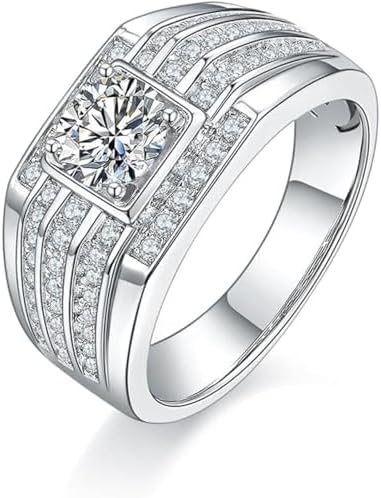 My Daily Styles 925 Sterling Silver Men's Silver-Tone Micro Pave
