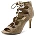 Ollio Womens Shoe Lace-up Gladiator High Heel Bootie